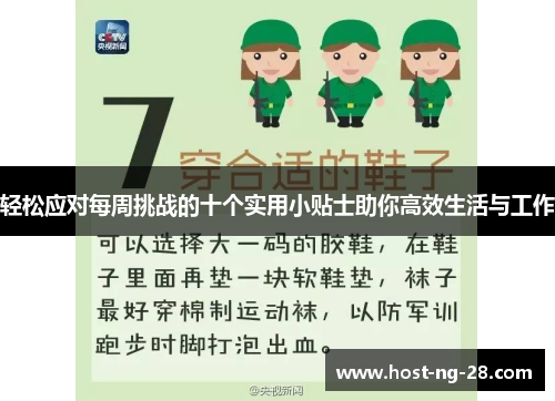 轻松应对每周挑战的十个实用小贴士助你高效生活与工作 轻松应对每周挑战的十个实用小贴士助你高效生活与工作